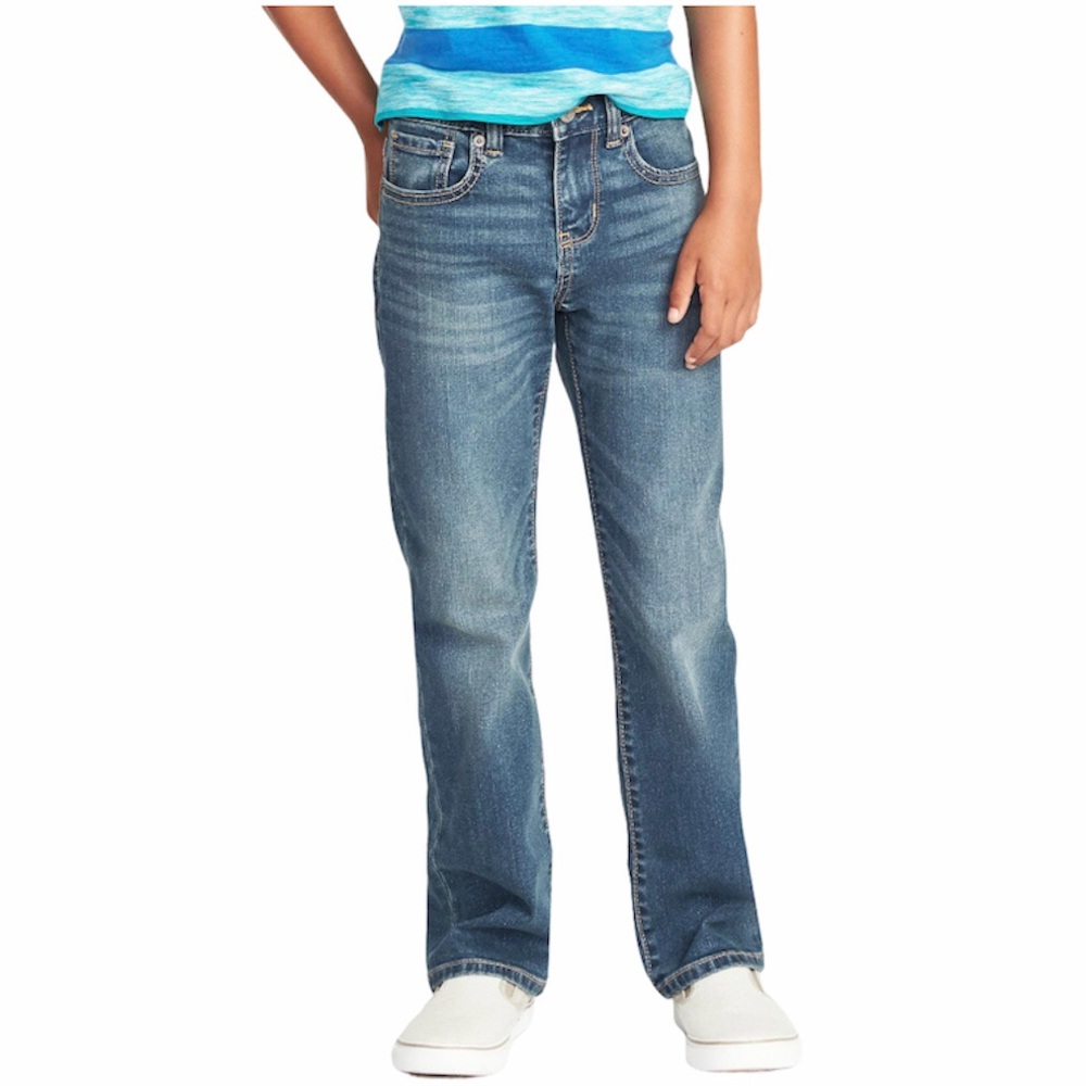 Old Navy Medium Wash Built-In-Flex Straight Jeans